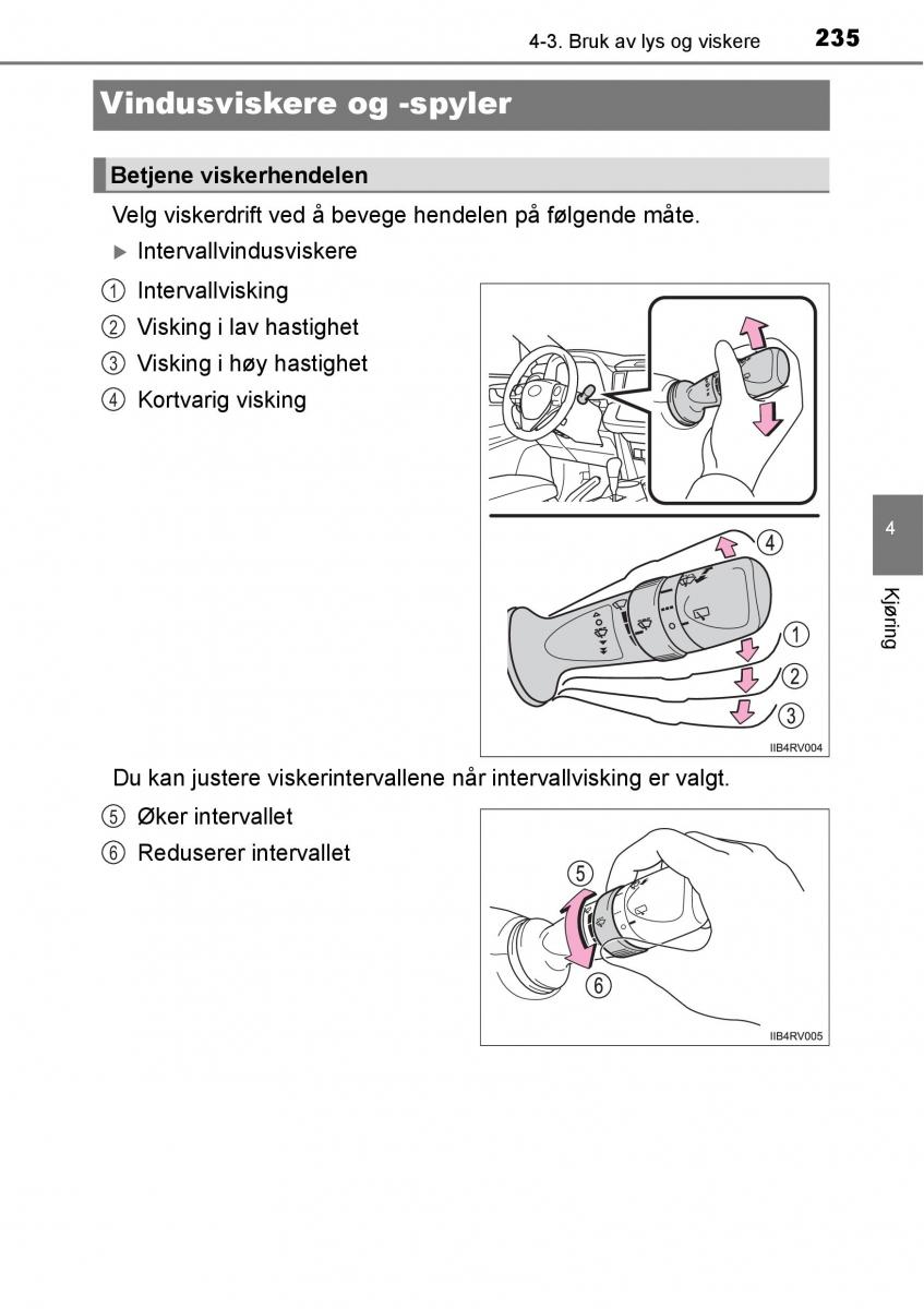 Toyota RAV4 IV 4 bruksanvisningen / page 237