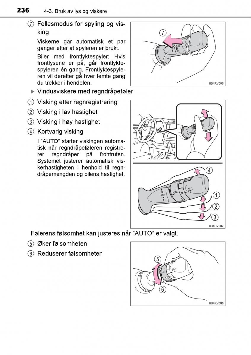 Toyota RAV4 IV 4 bruksanvisningen / page 238