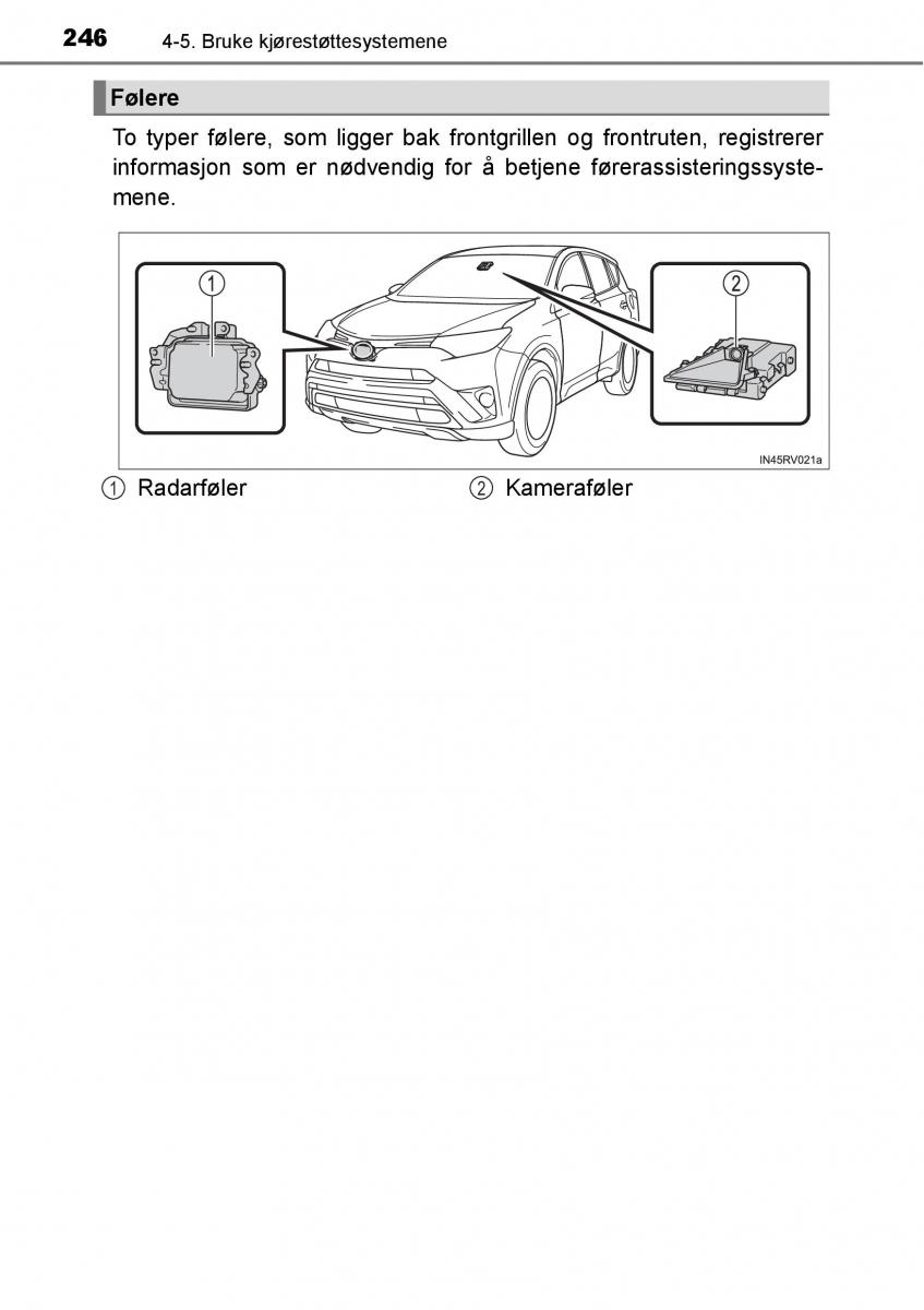 Toyota RAV4 IV 4 bruksanvisningen / page 248