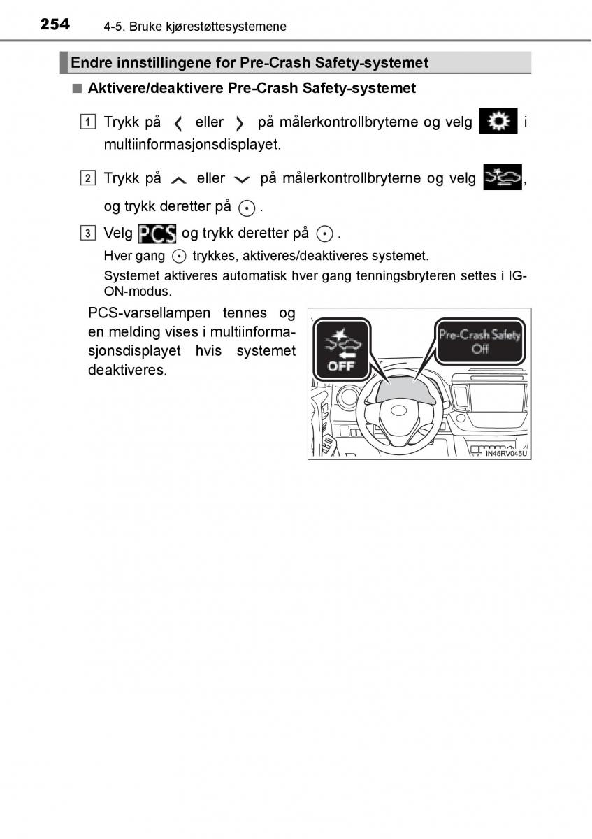 Toyota RAV4 IV 4 bruksanvisningen / page 256