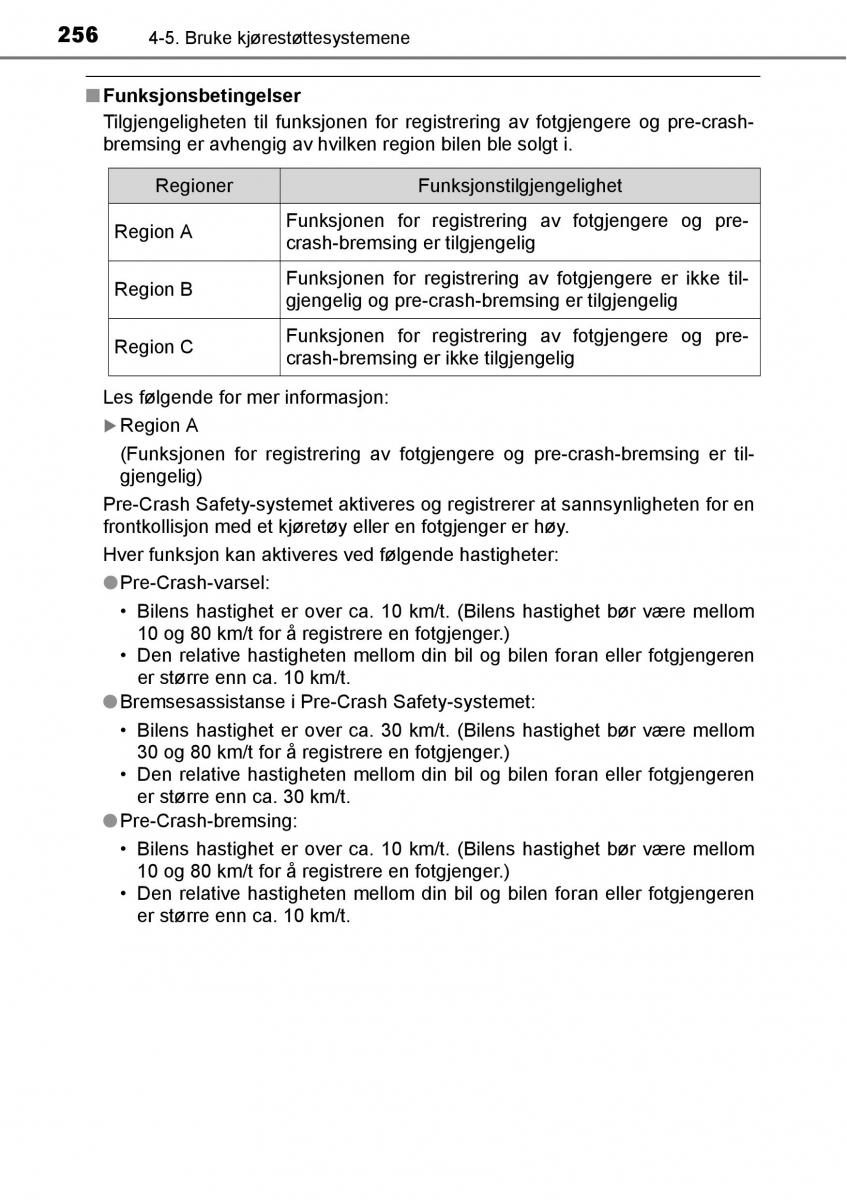 Toyota RAV4 IV 4 bruksanvisningen / page 258