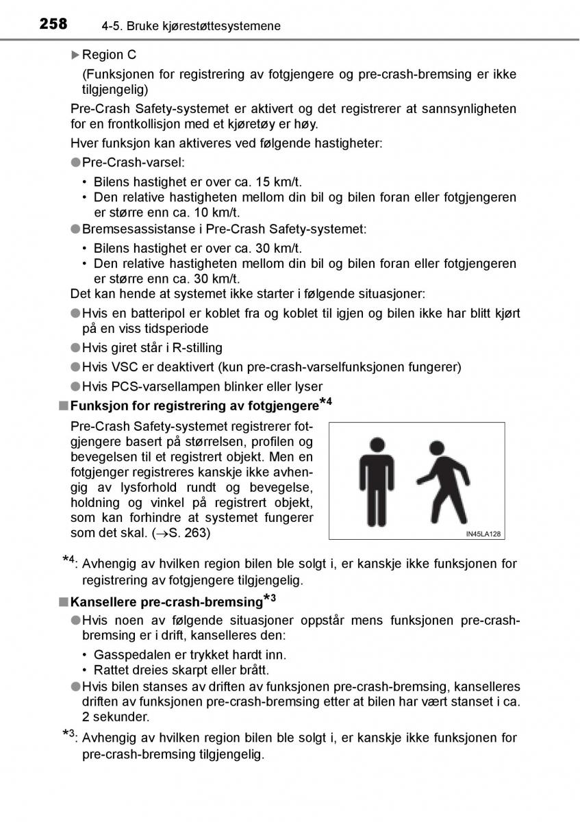 Toyota RAV4 IV 4 bruksanvisningen / page 260