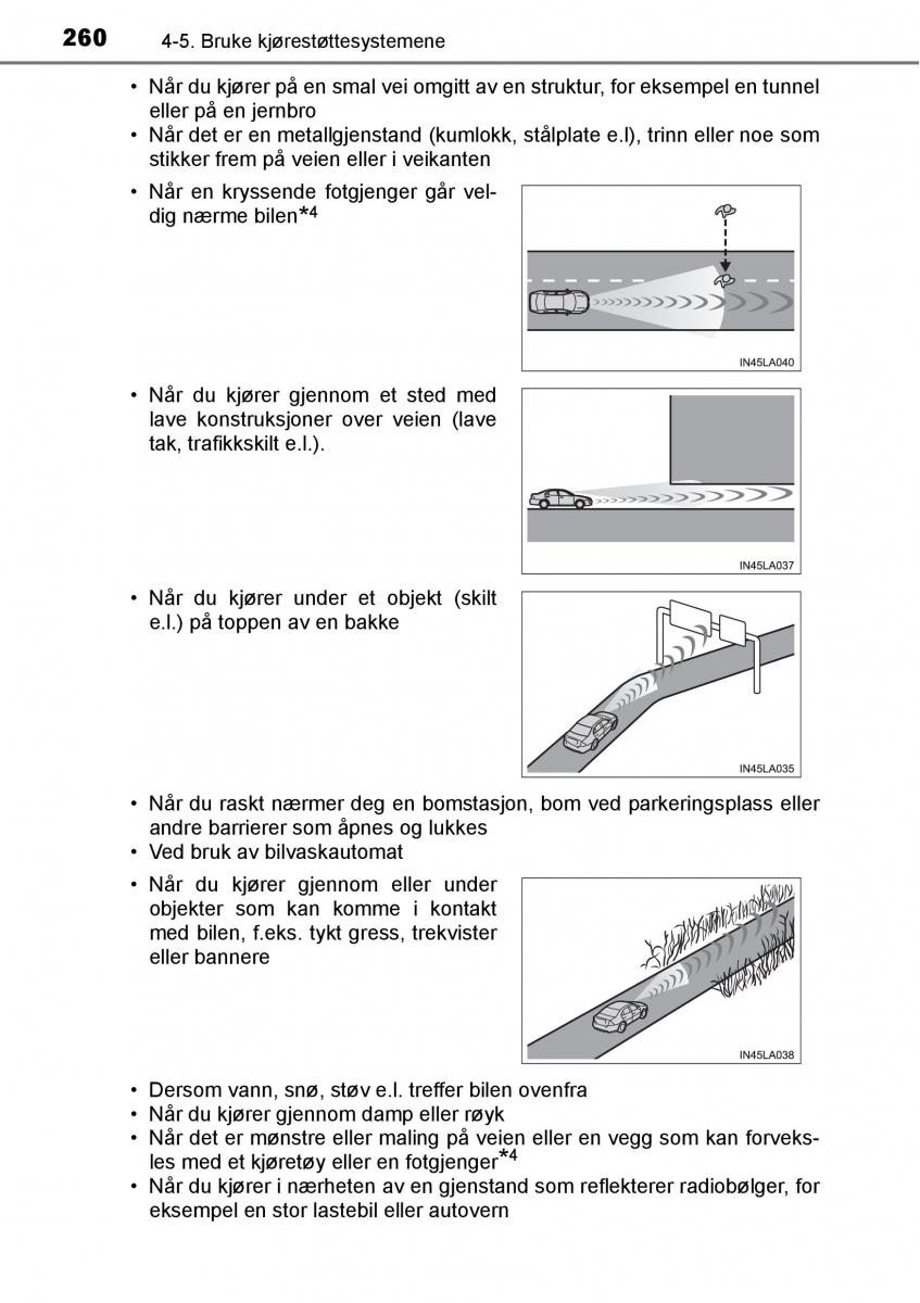 Toyota RAV4 IV 4 bruksanvisningen / page 262