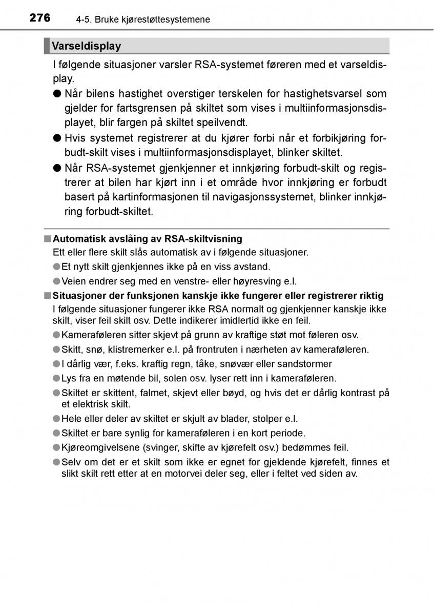 Toyota RAV4 IV 4 bruksanvisningen / page 278