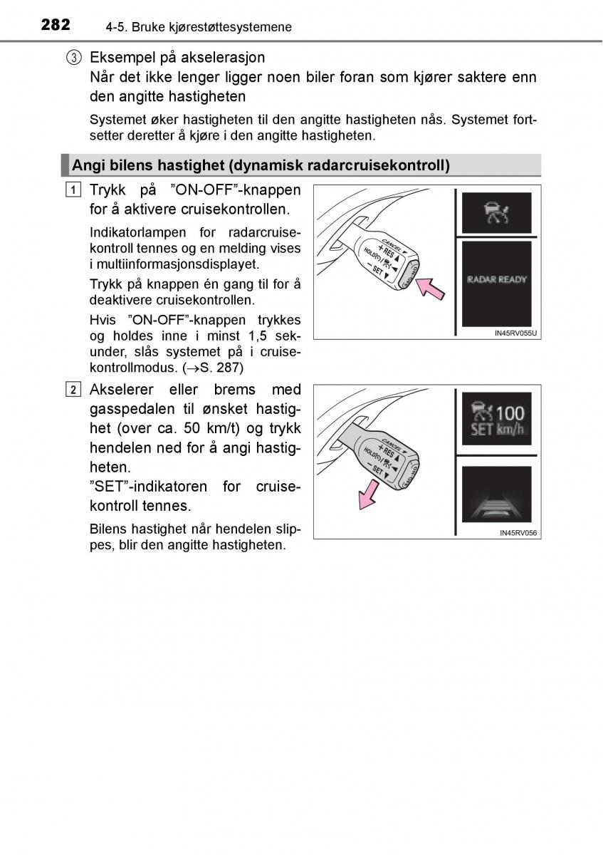 Toyota RAV4 IV 4 bruksanvisningen / page 284