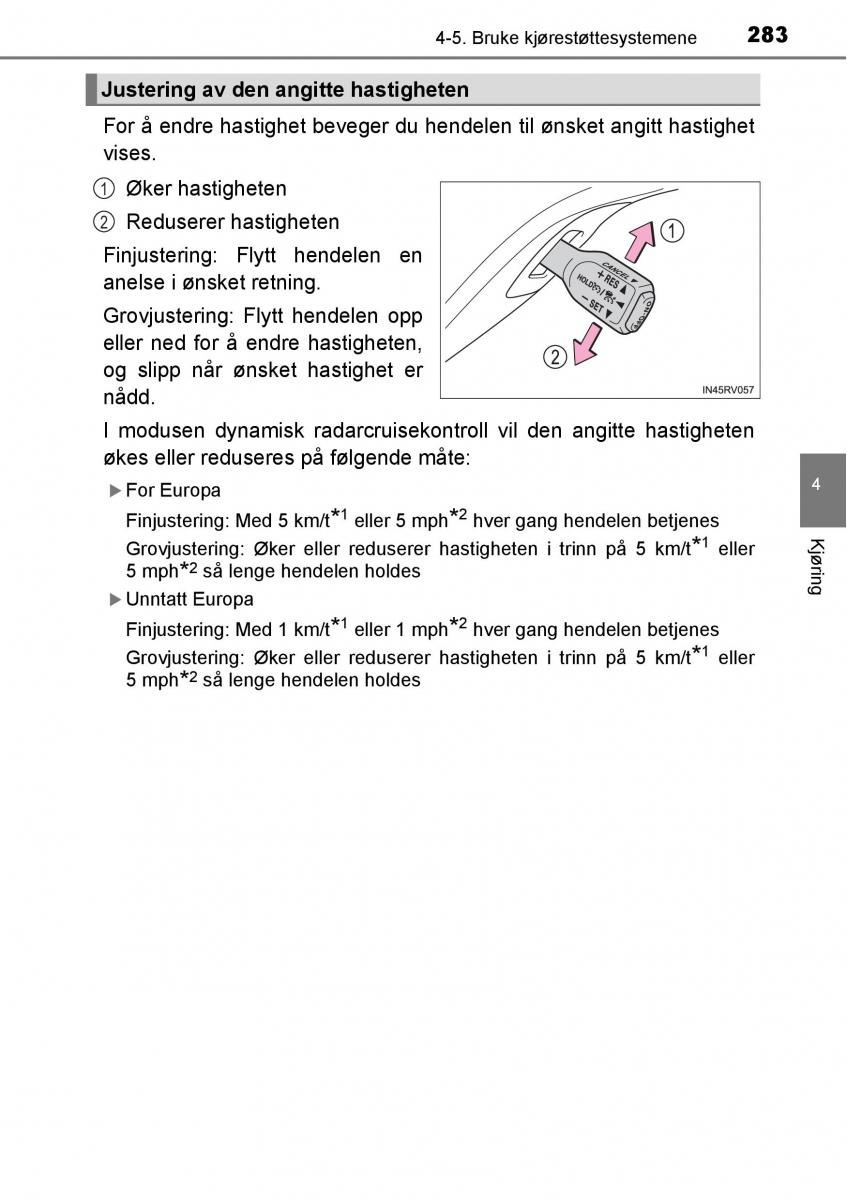 Toyota RAV4 IV 4 bruksanvisningen / page 285