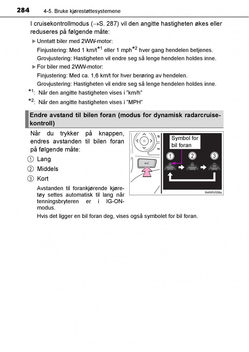 Toyota RAV4 IV 4 bruksanvisningen / page 286