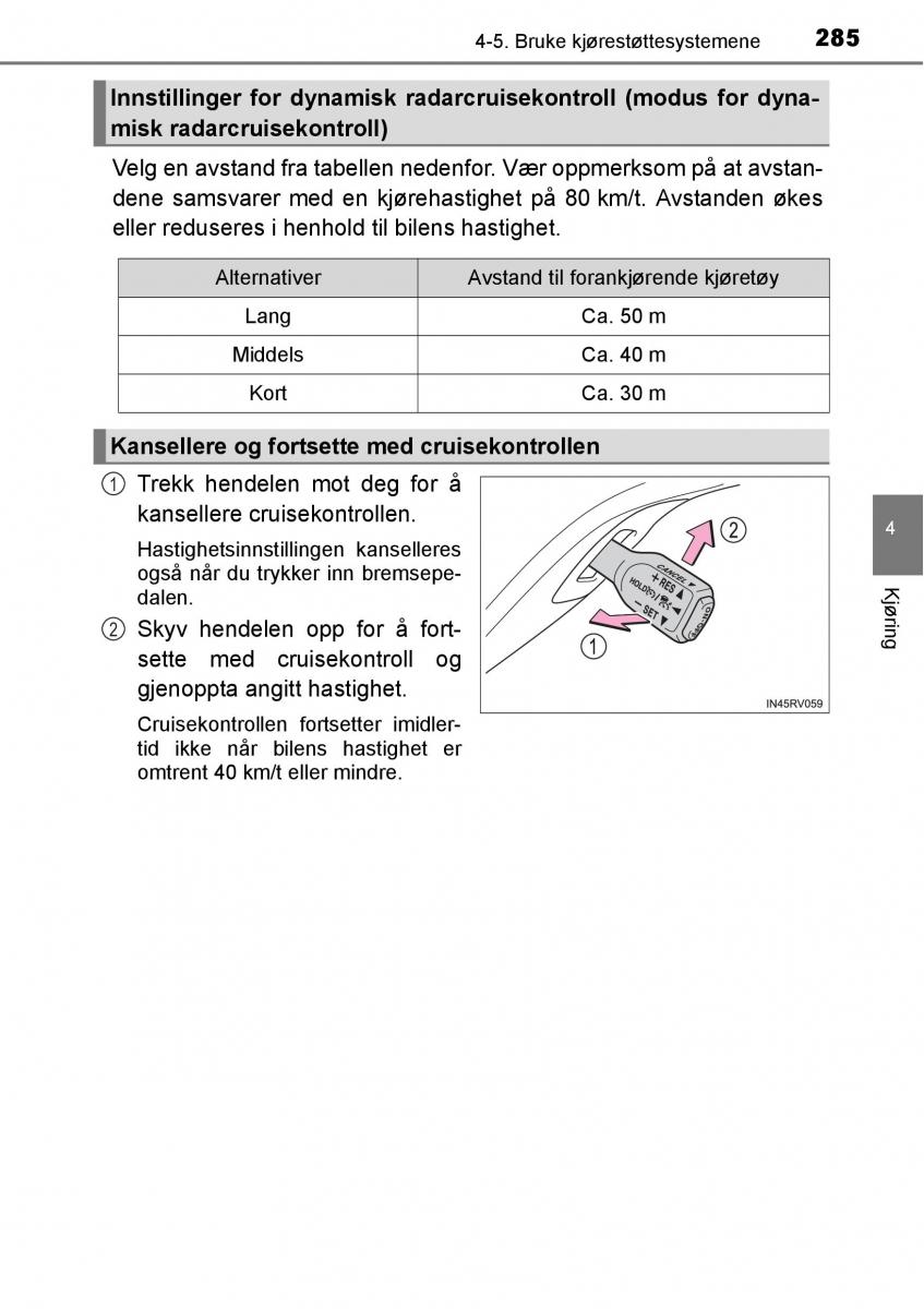 Toyota RAV4 IV 4 bruksanvisningen / page 287