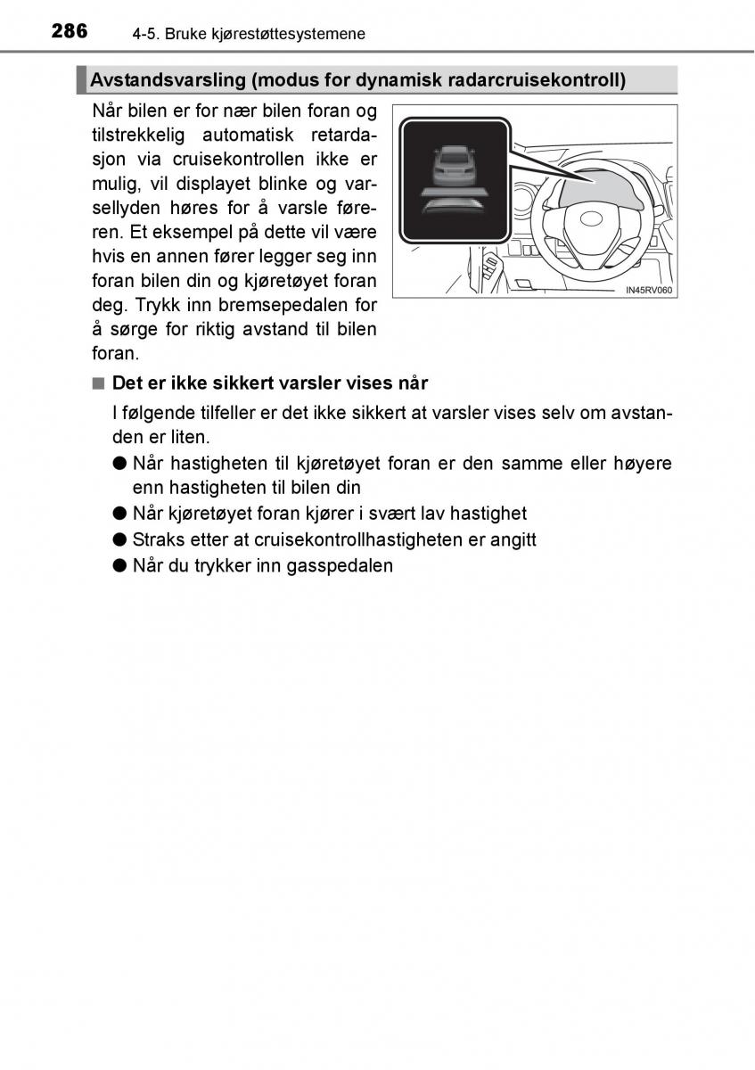 Toyota RAV4 IV 4 bruksanvisningen / page 288