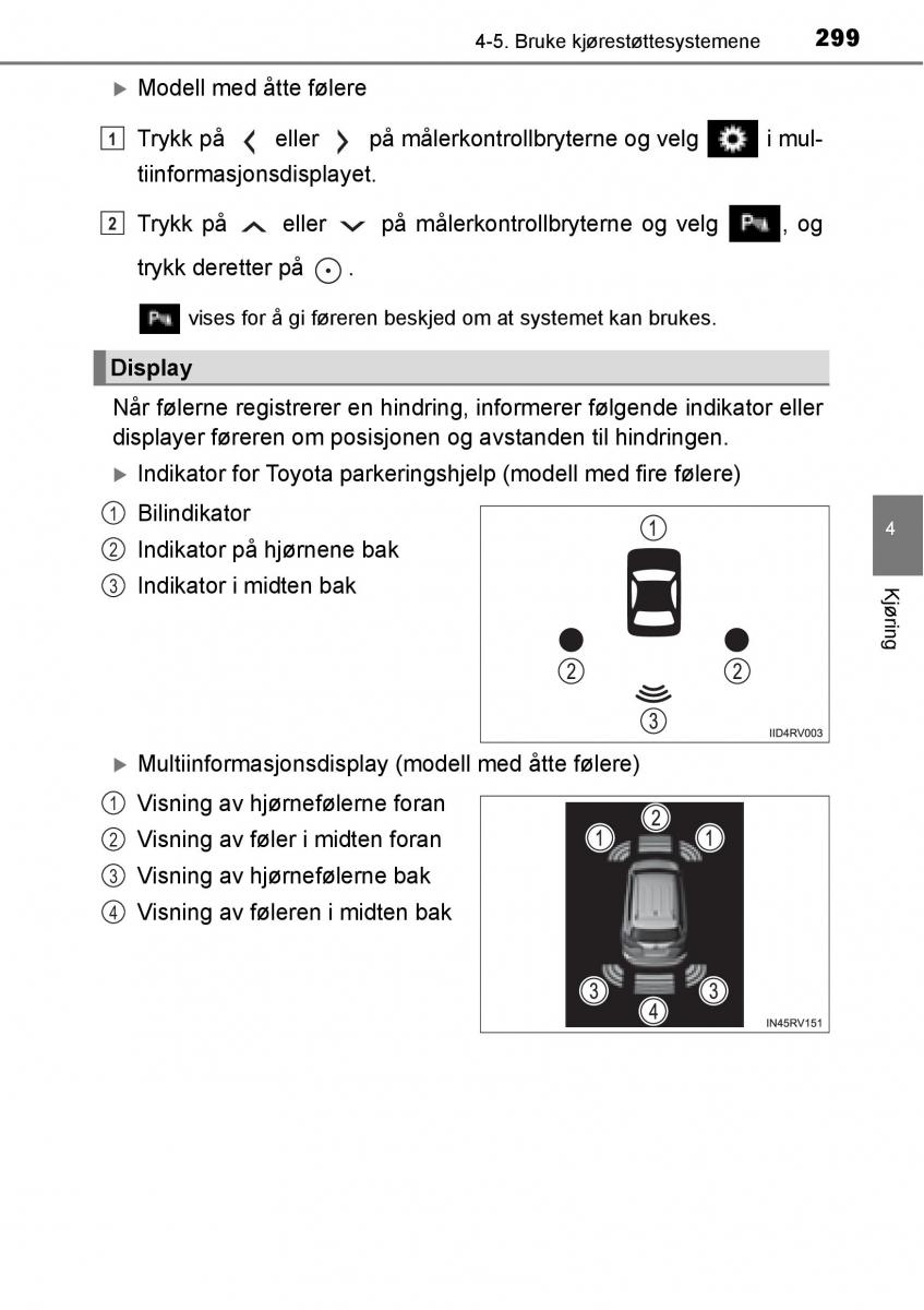 Toyota RAV4 IV 4 bruksanvisningen / page 301