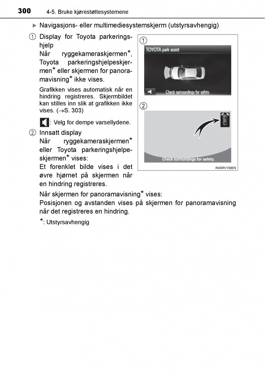 Toyota RAV4 IV 4 bruksanvisningen / page 302