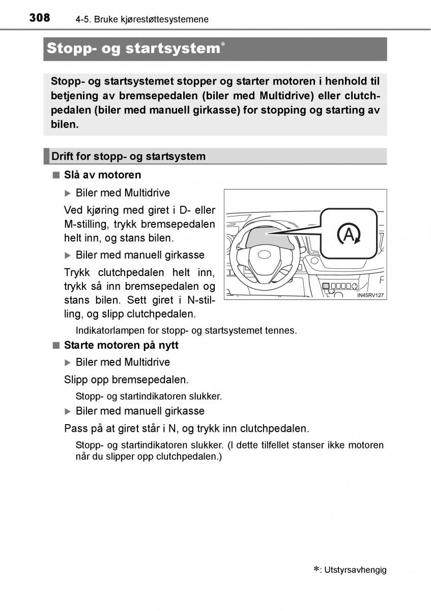 Toyota RAV4 IV 4 bruksanvisningen / page 310