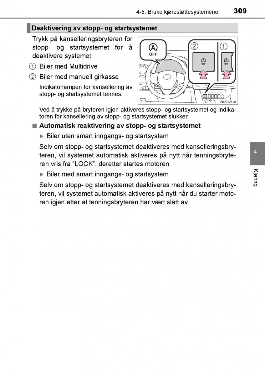 Toyota RAV4 IV 4 bruksanvisningen / page 311