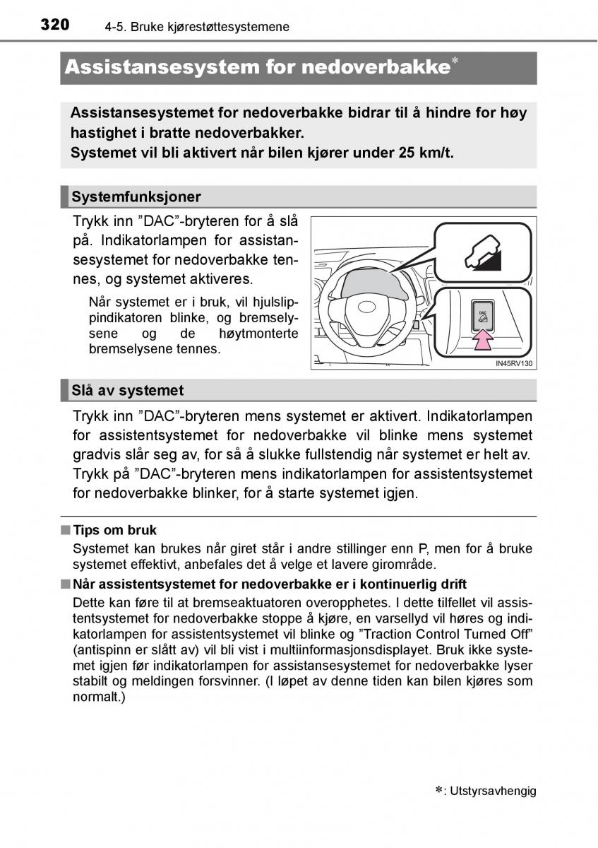 Toyota RAV4 IV 4 bruksanvisningen / page 322