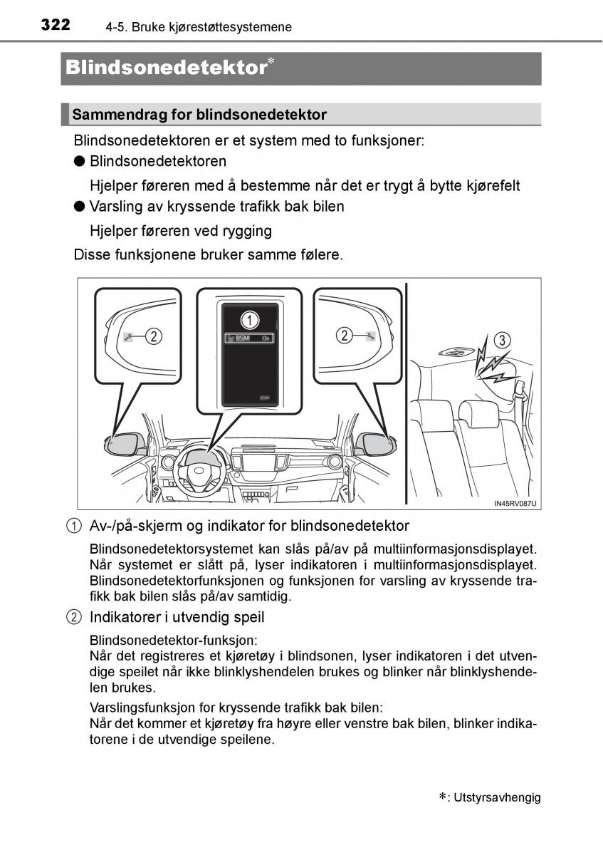 Toyota RAV4 IV 4 bruksanvisningen / page 324