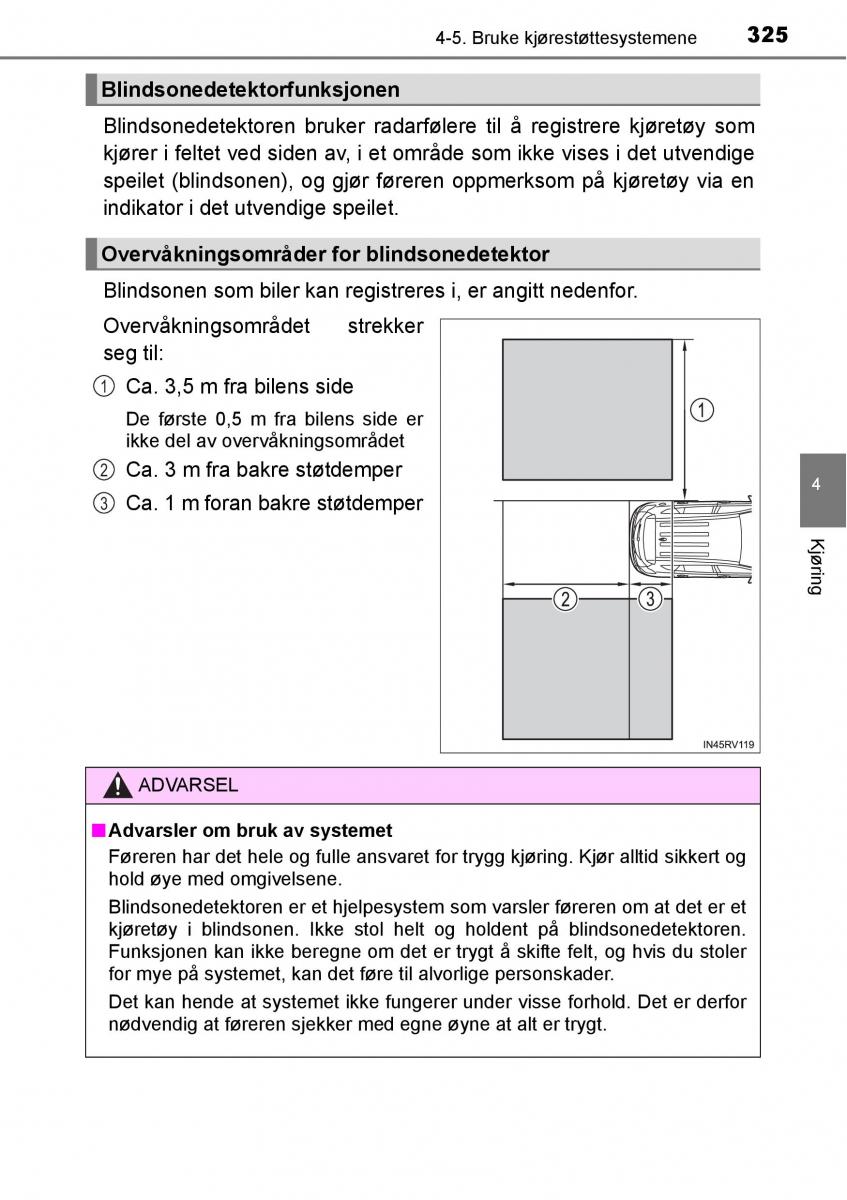 Toyota RAV4 IV 4 bruksanvisningen / page 327