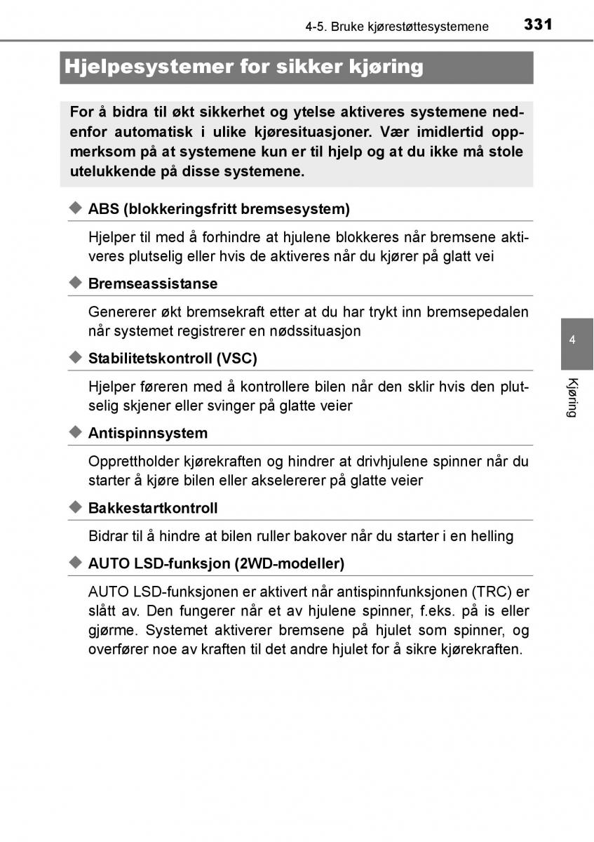 Toyota RAV4 IV 4 bruksanvisningen / page 333