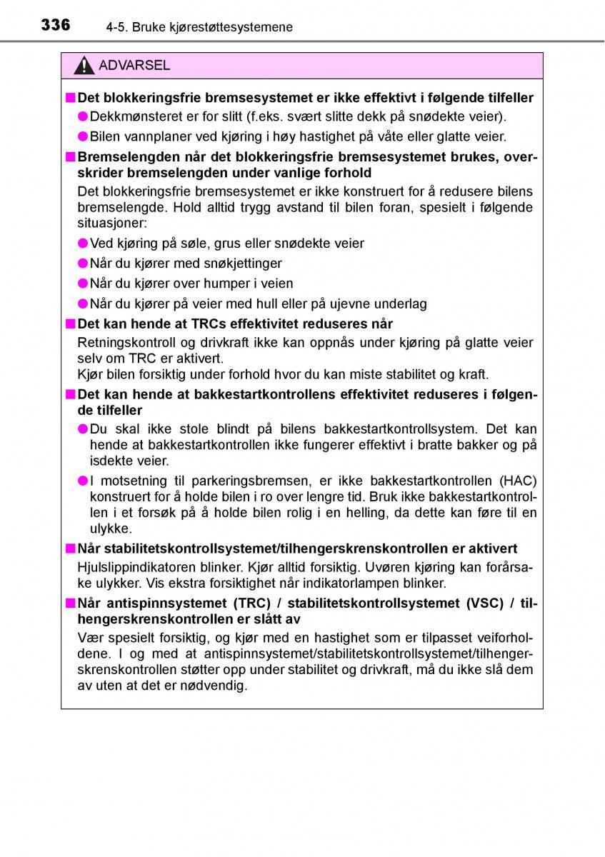 Toyota RAV4 IV 4 bruksanvisningen / page 338