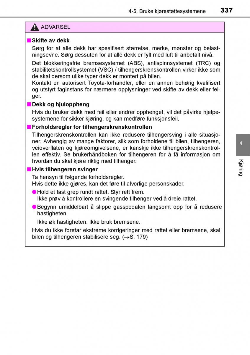 Toyota RAV4 IV 4 bruksanvisningen / page 339