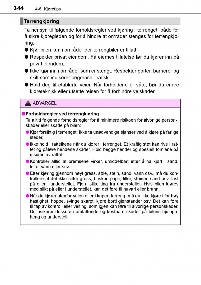 Toyota RAV4 IV 4 bruksanvisningen / page 346