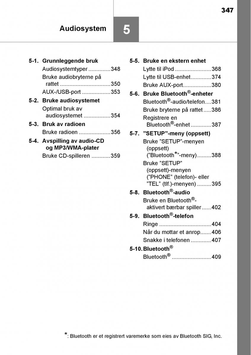 Toyota RAV4 IV 4 bruksanvisningen / page 349