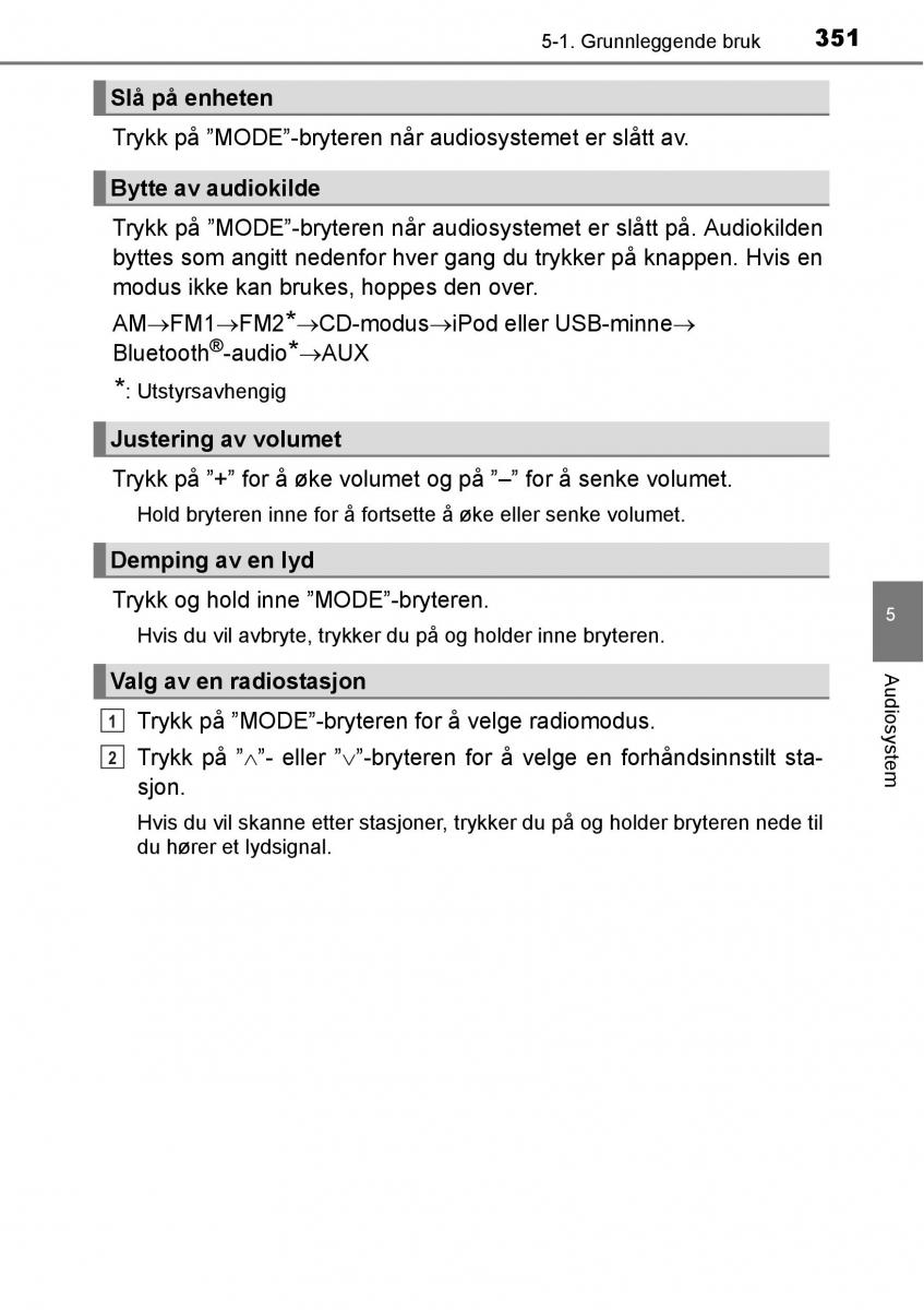 Toyota RAV4 IV 4 bruksanvisningen / page 353