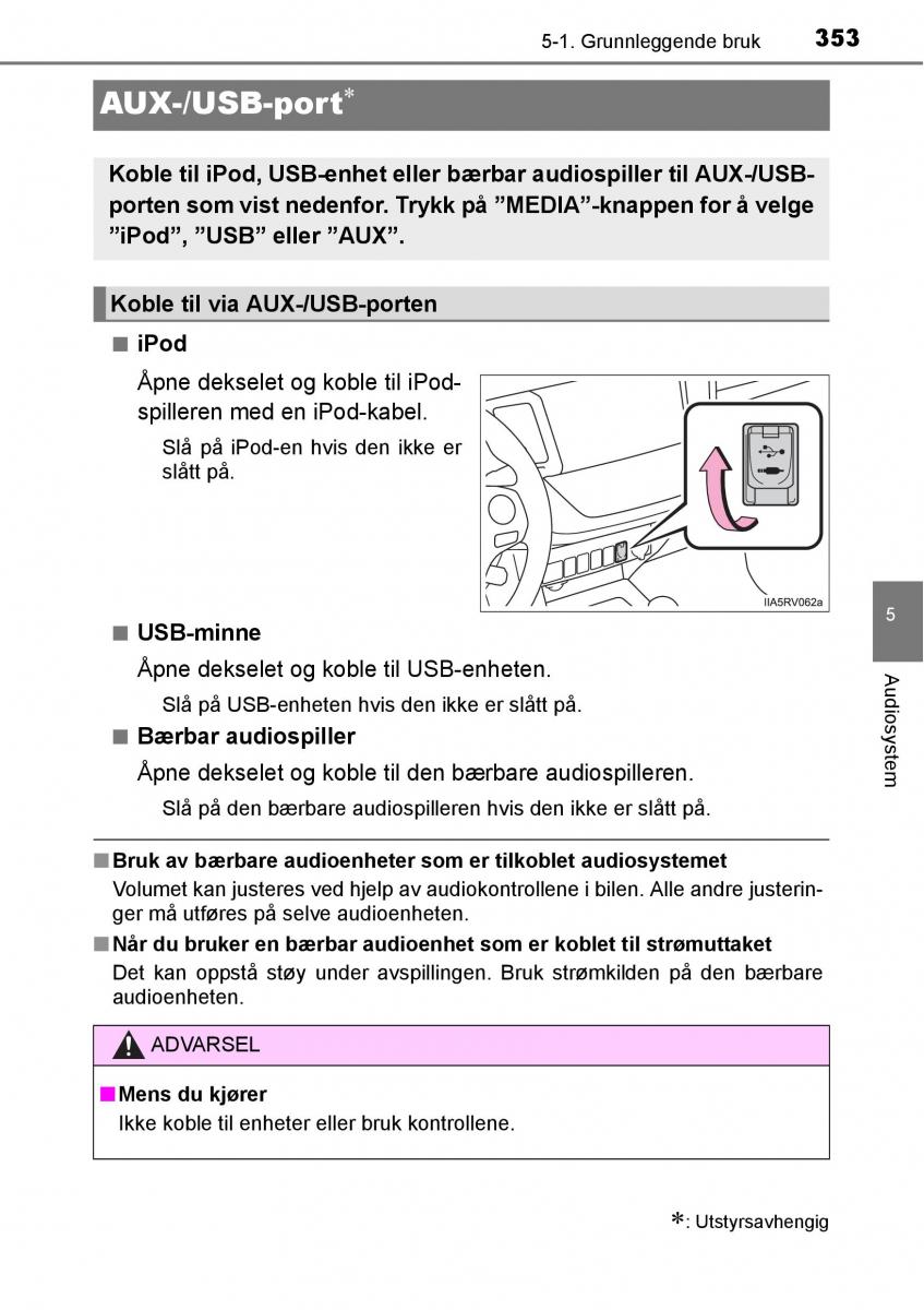 Toyota RAV4 IV 4 bruksanvisningen / page 355