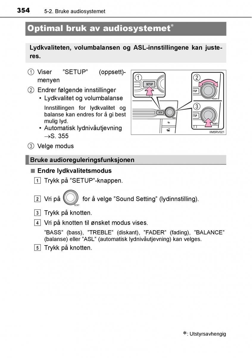 Toyota RAV4 IV 4 bruksanvisningen / page 356