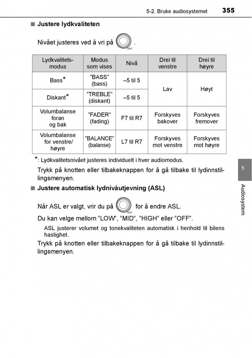 Toyota RAV4 IV 4 bruksanvisningen / page 357