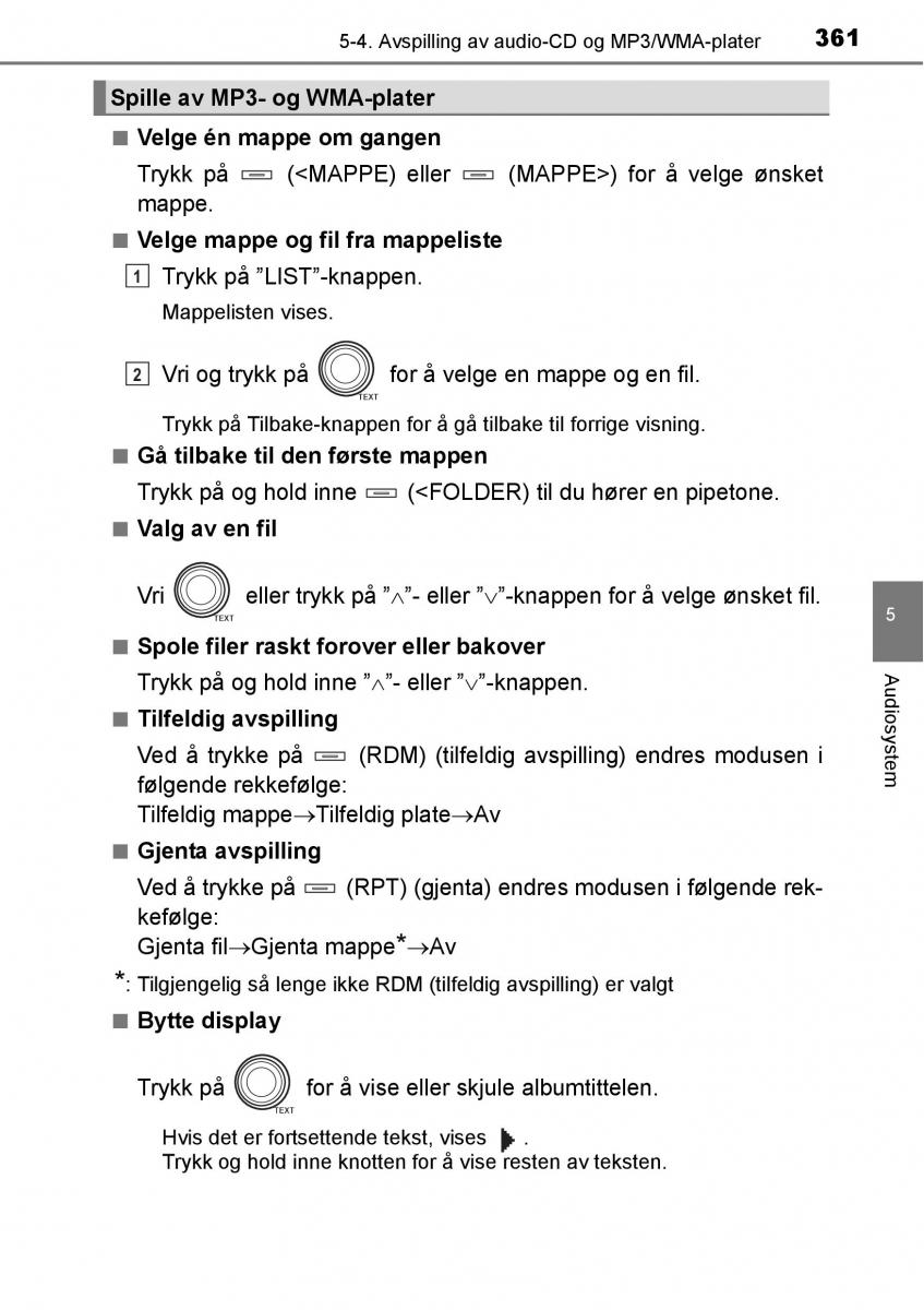 Toyota RAV4 IV 4 bruksanvisningen / page 363