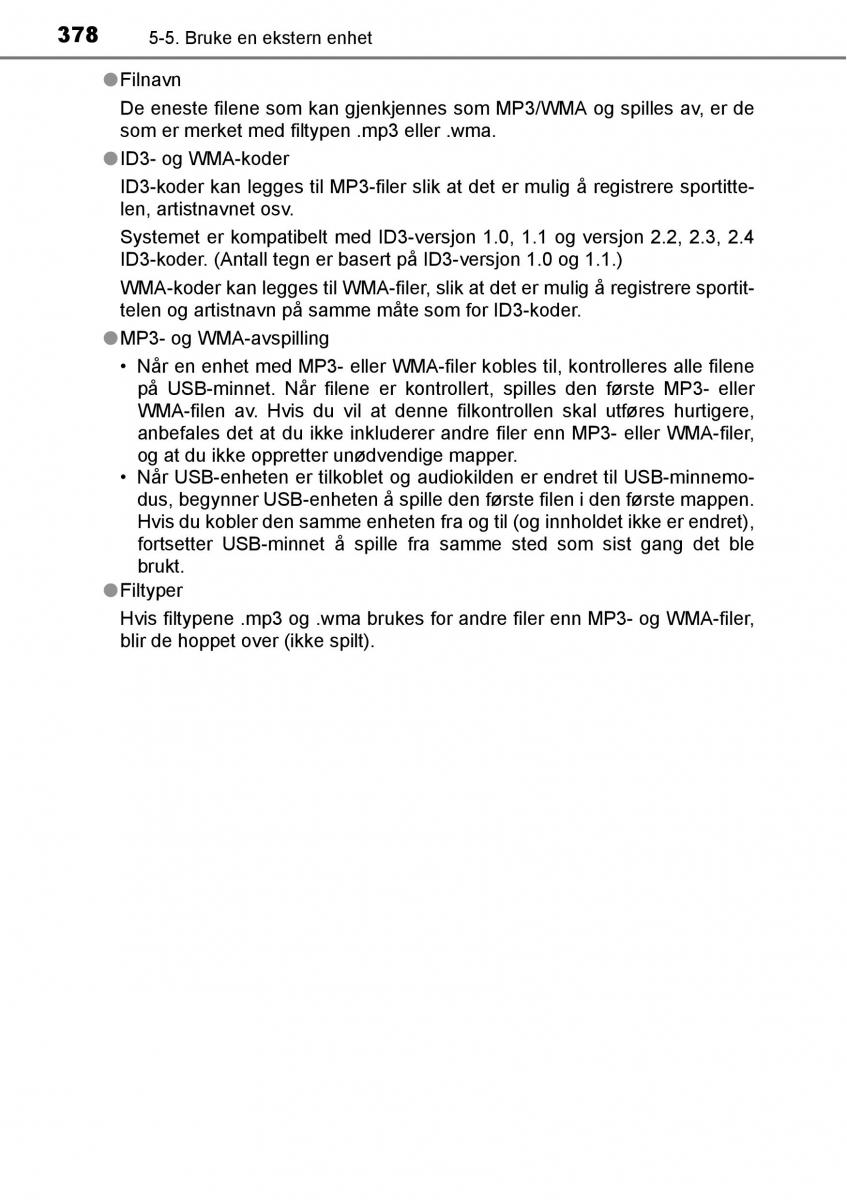 Toyota RAV4 IV 4 bruksanvisningen / page 380