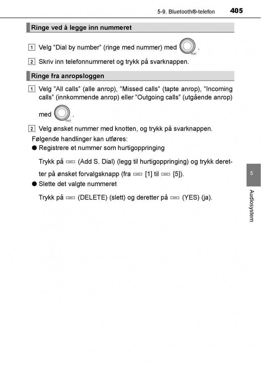 Toyota RAV4 IV 4 bruksanvisningen / page 407