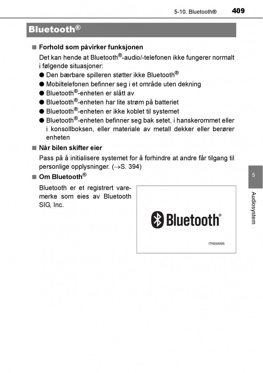 Toyota RAV4 IV 4 bruksanvisningen / page 411