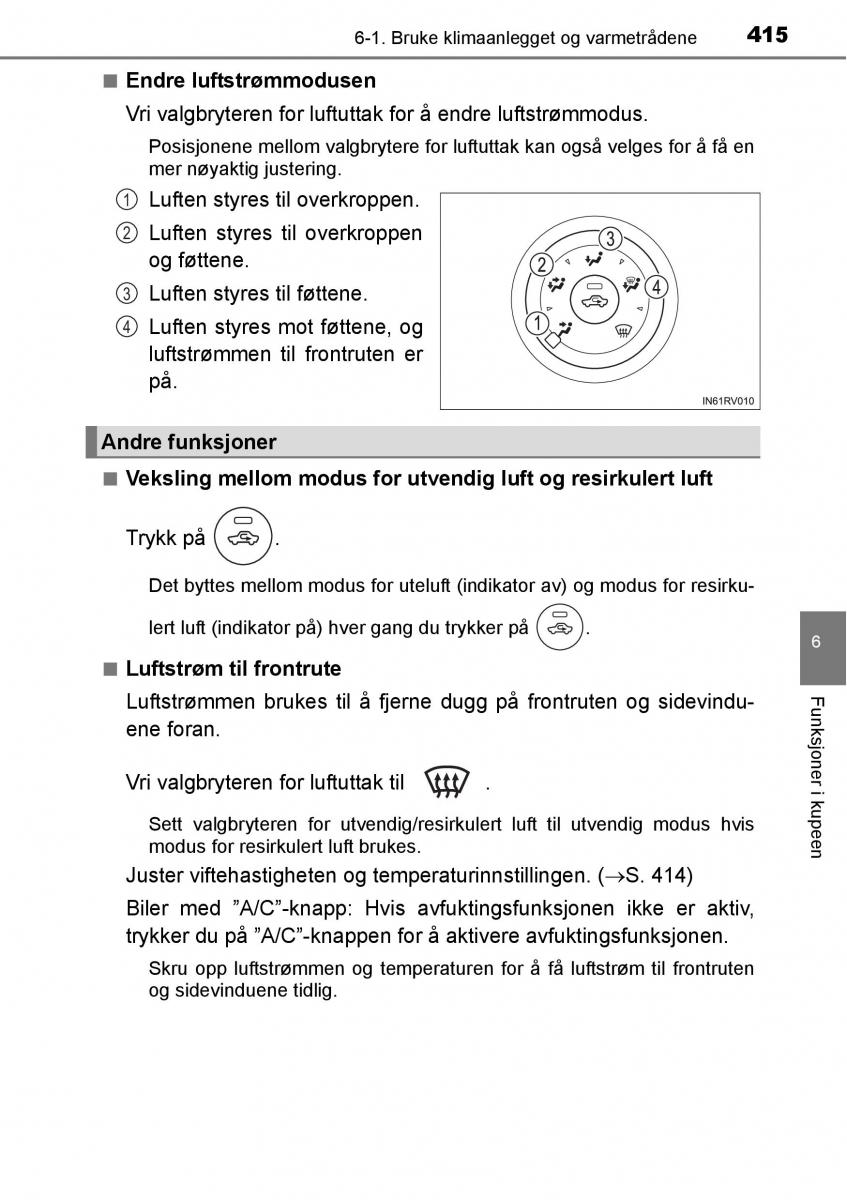 Toyota RAV4 IV 4 bruksanvisningen / page 417