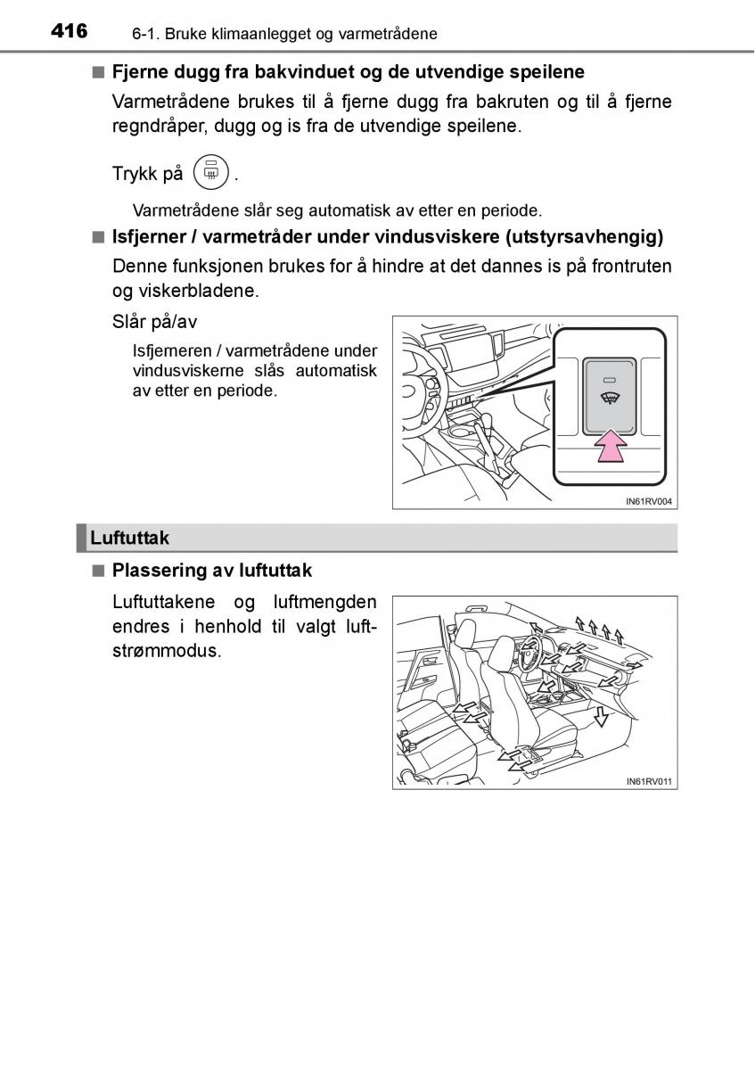 Toyota RAV4 IV 4 bruksanvisningen / page 418