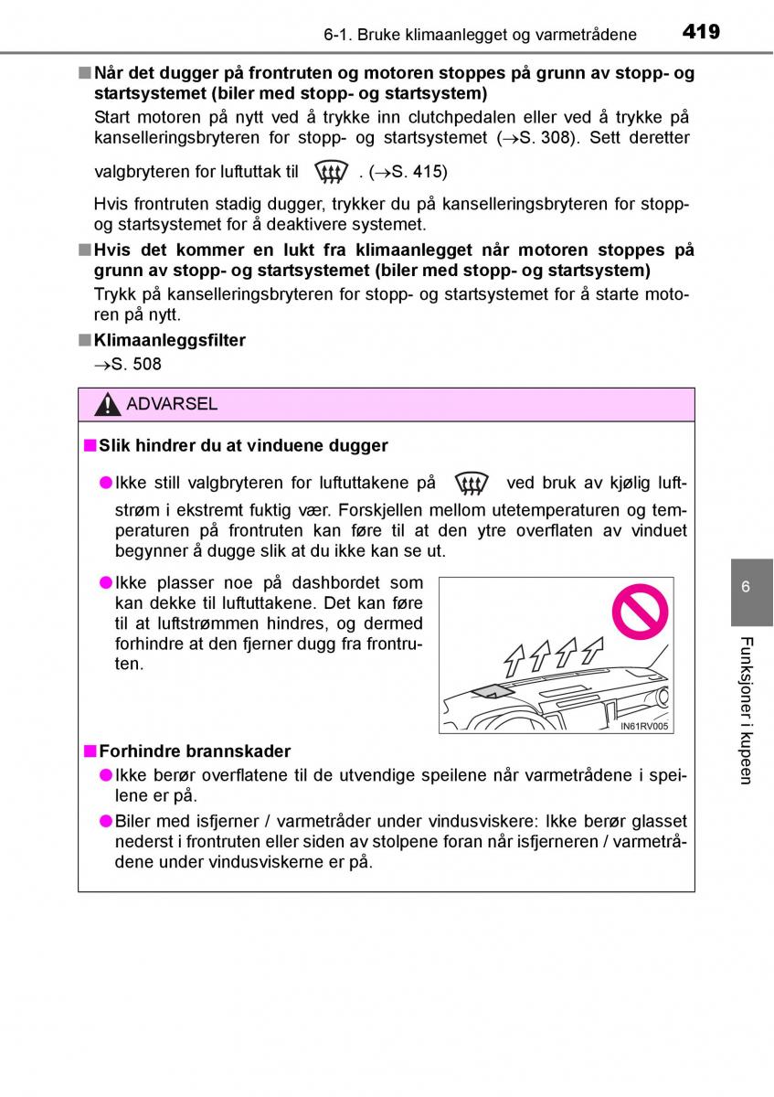 Toyota RAV4 IV 4 bruksanvisningen / page 421