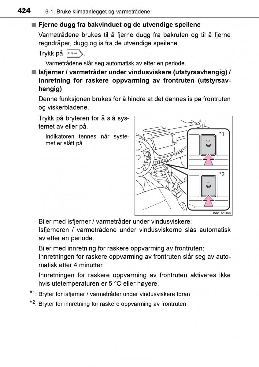 Toyota RAV4 IV 4 bruksanvisningen / page 426