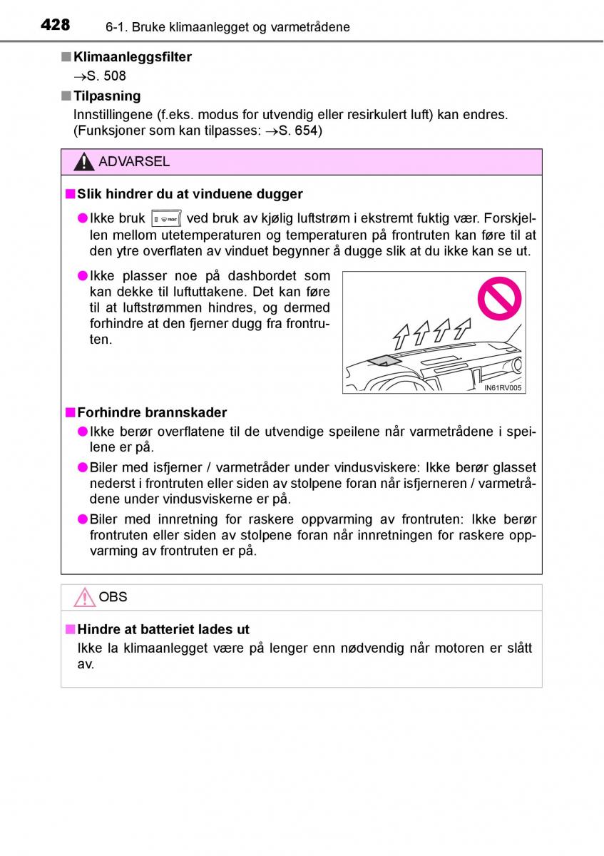 Toyota RAV4 IV 4 bruksanvisningen / page 430