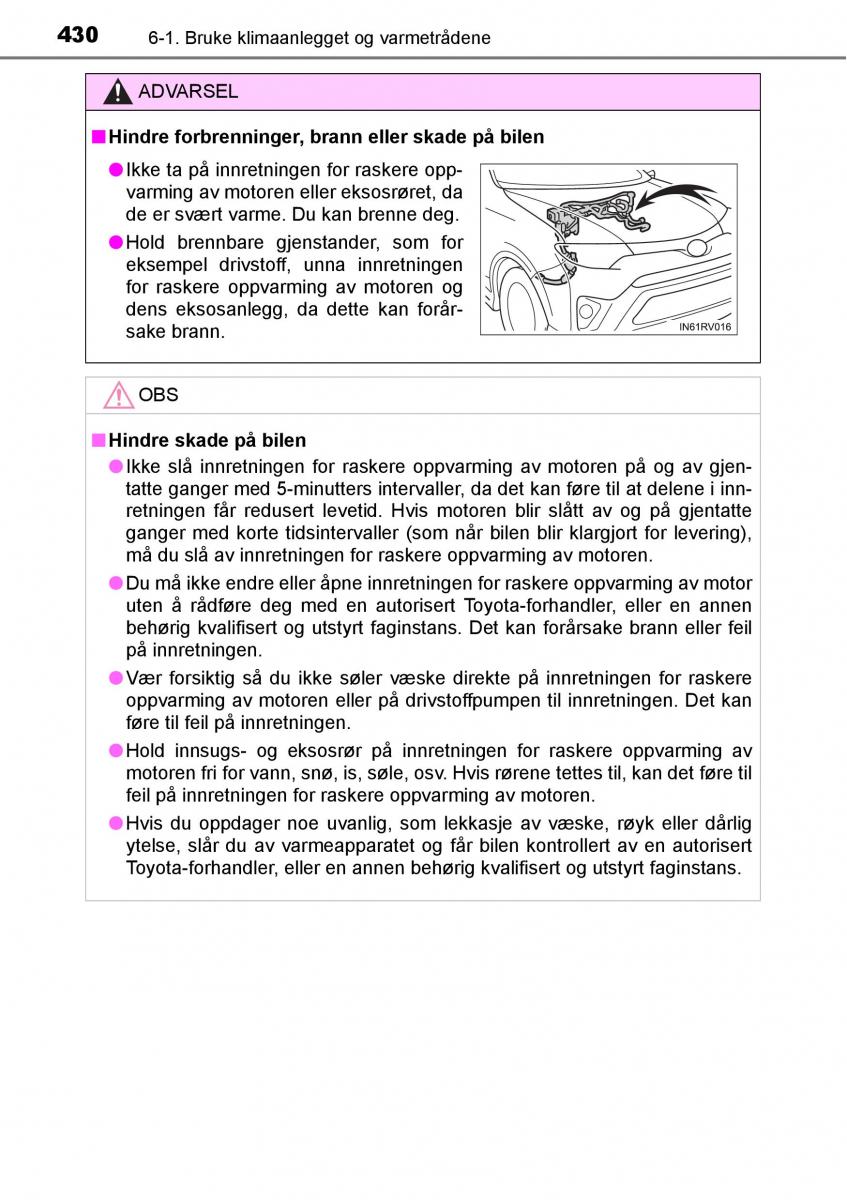 Toyota RAV4 IV 4 bruksanvisningen / page 432