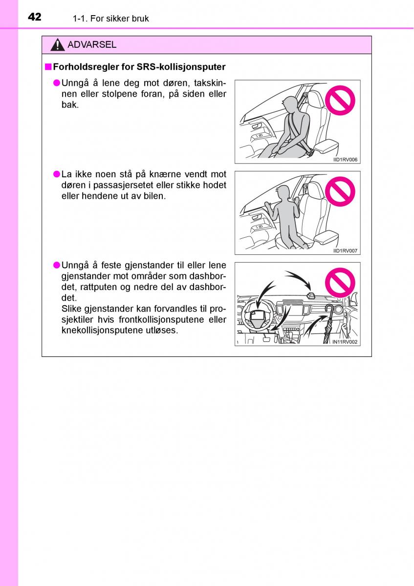 Toyota RAV4 IV 4 bruksanvisningen / page 44