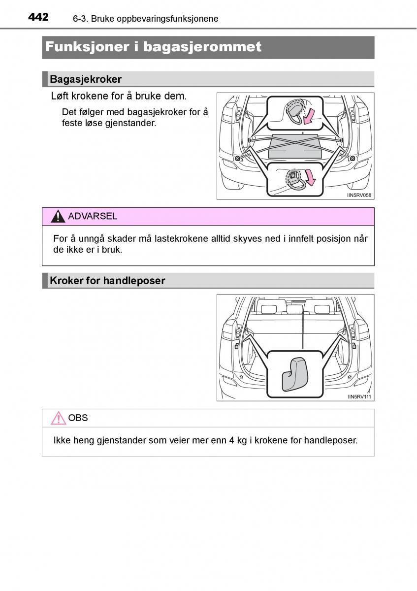 Toyota RAV4 IV 4 bruksanvisningen / page 444