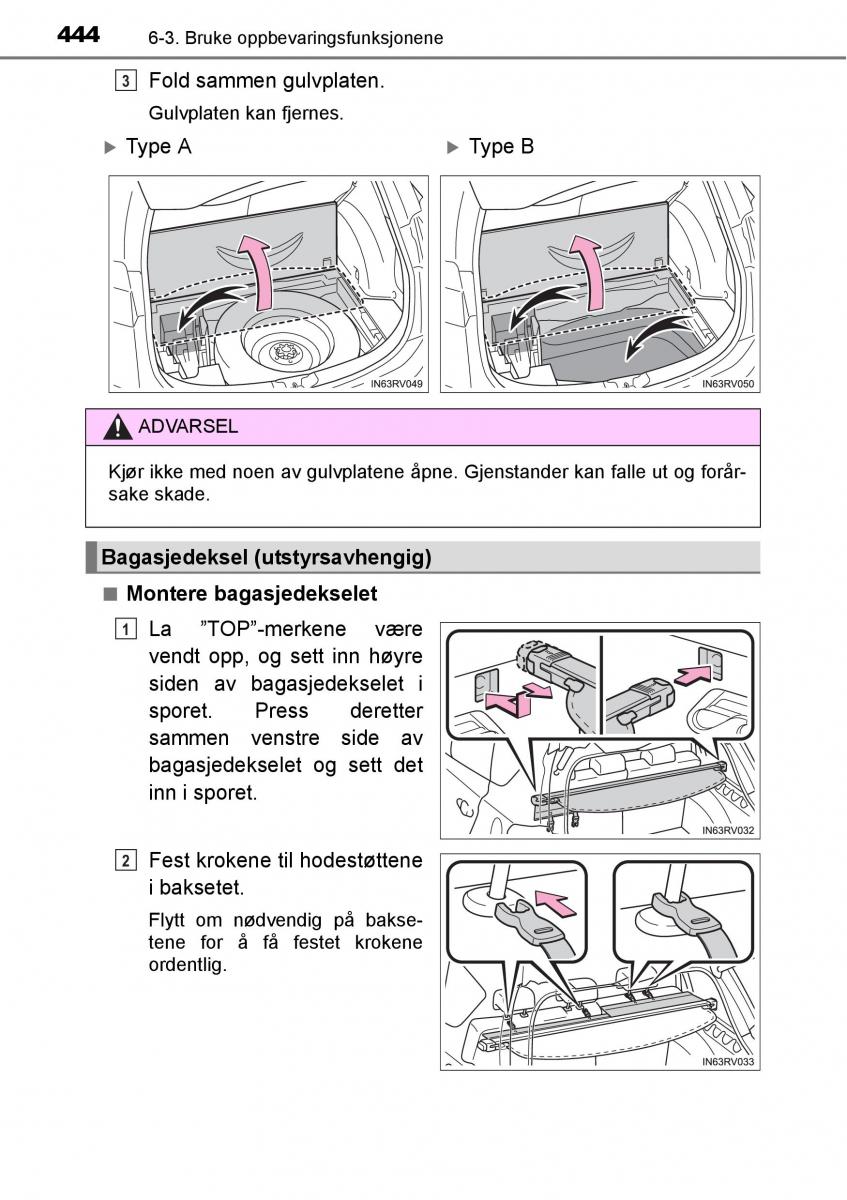 Toyota RAV4 IV 4 bruksanvisningen / page 446