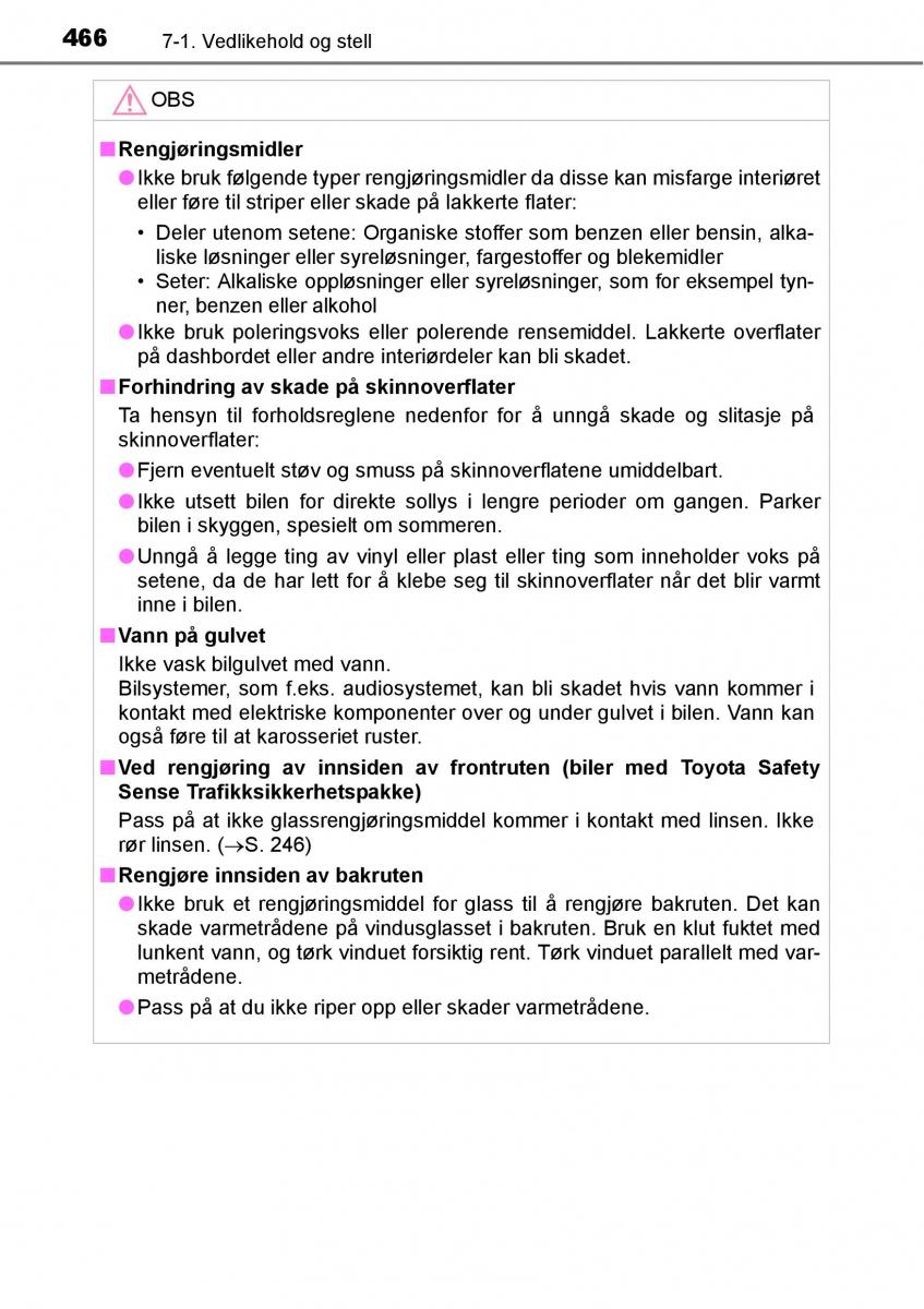 Toyota RAV4 IV 4 bruksanvisningen / page 468