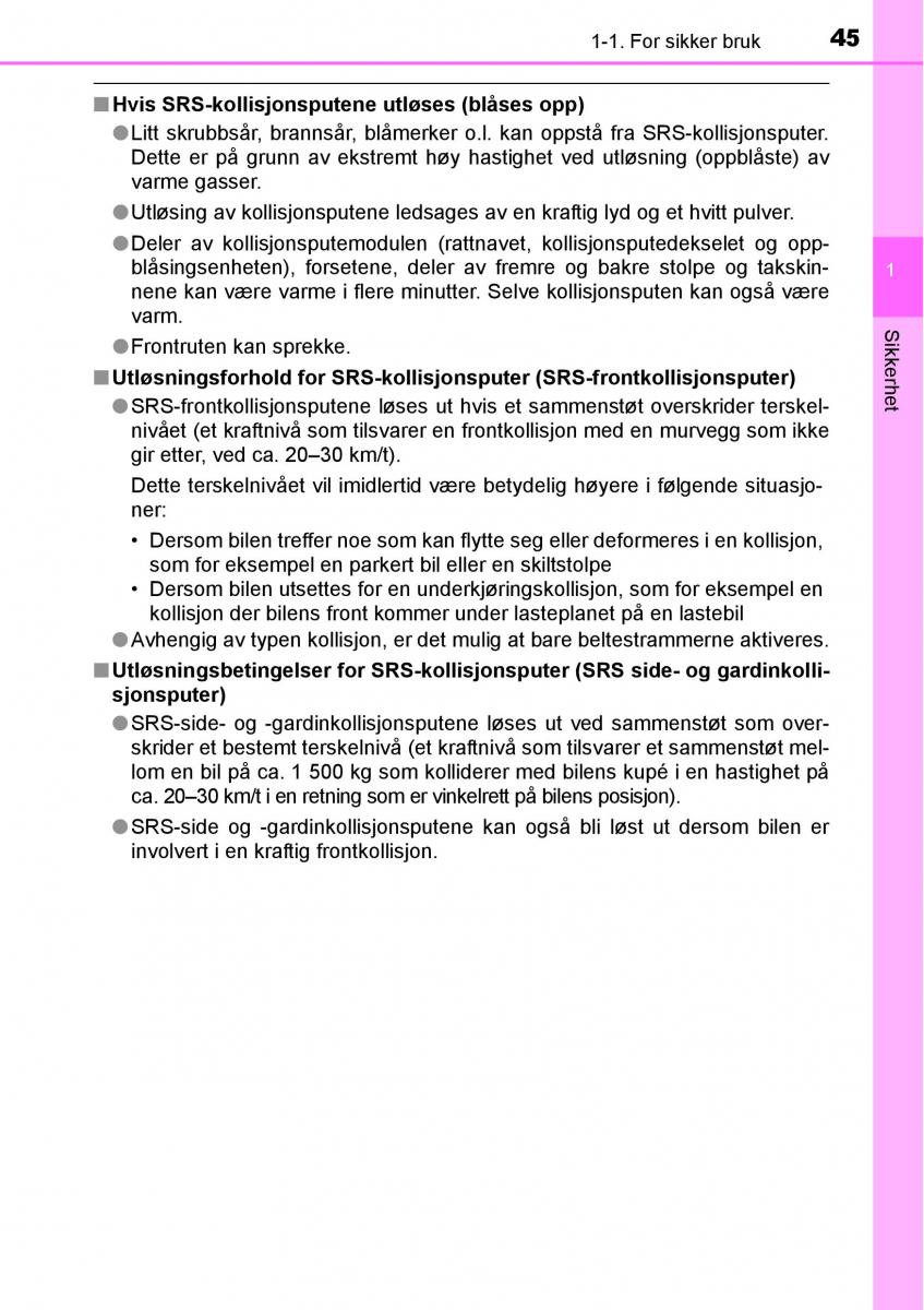 Toyota RAV4 IV 4 bruksanvisningen / page 47