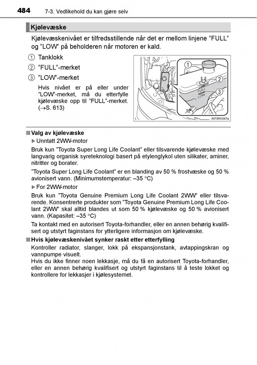 Toyota RAV4 IV 4 bruksanvisningen / page 486