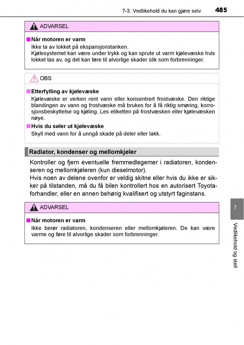 Toyota RAV4 IV 4 bruksanvisningen / page 487