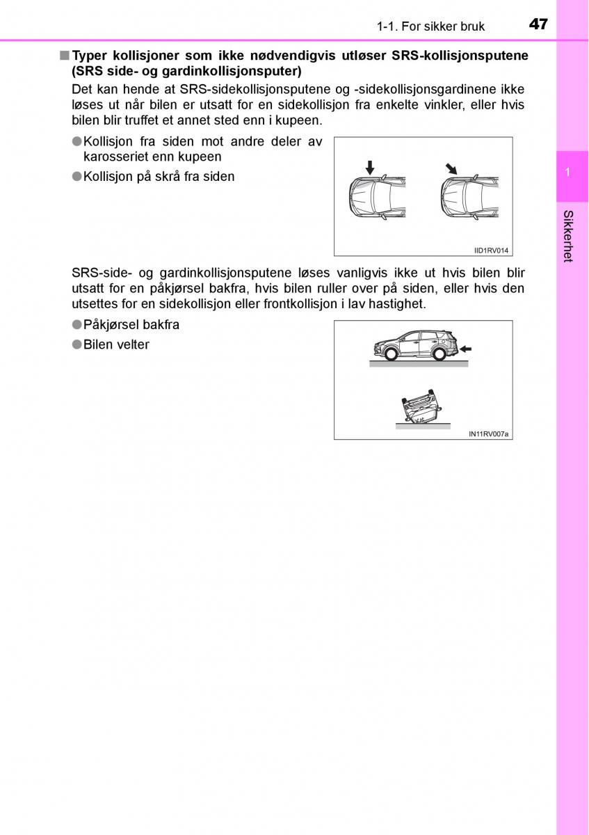 Toyota RAV4 IV 4 bruksanvisningen / page 49