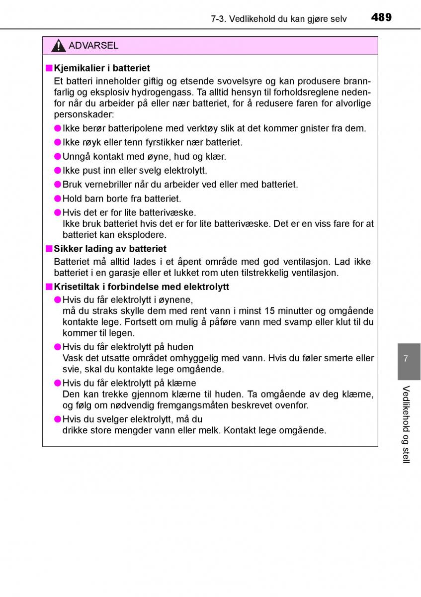 Toyota RAV4 IV 4 bruksanvisningen / page 491