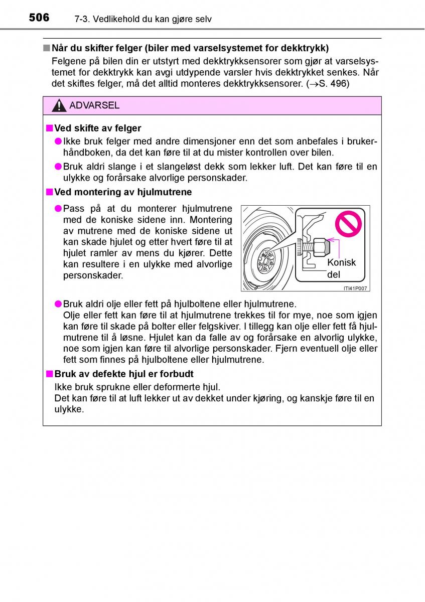 Toyota RAV4 IV 4 bruksanvisningen / page 508