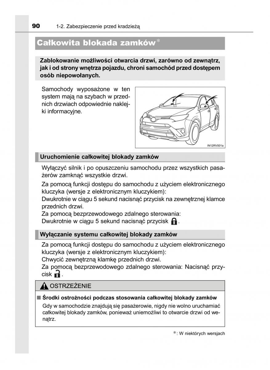 Toyota RAV4 IV 4 instrukcja obslugi / page 90